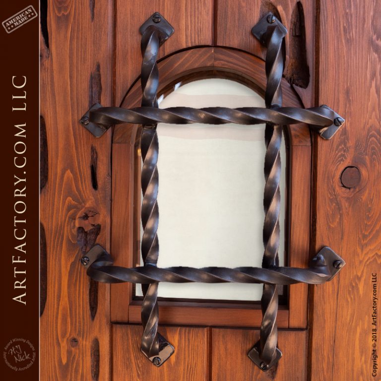 Handmade Wooden Speakeasy Door Fine Art Hand Hardware