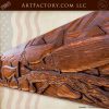Hand Carved Salmon Fireplace Mantel