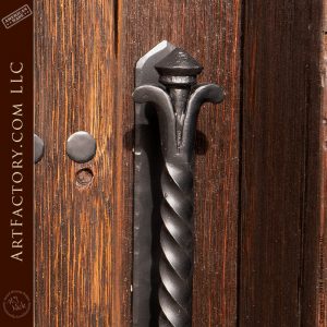 medieval spearhead door handle