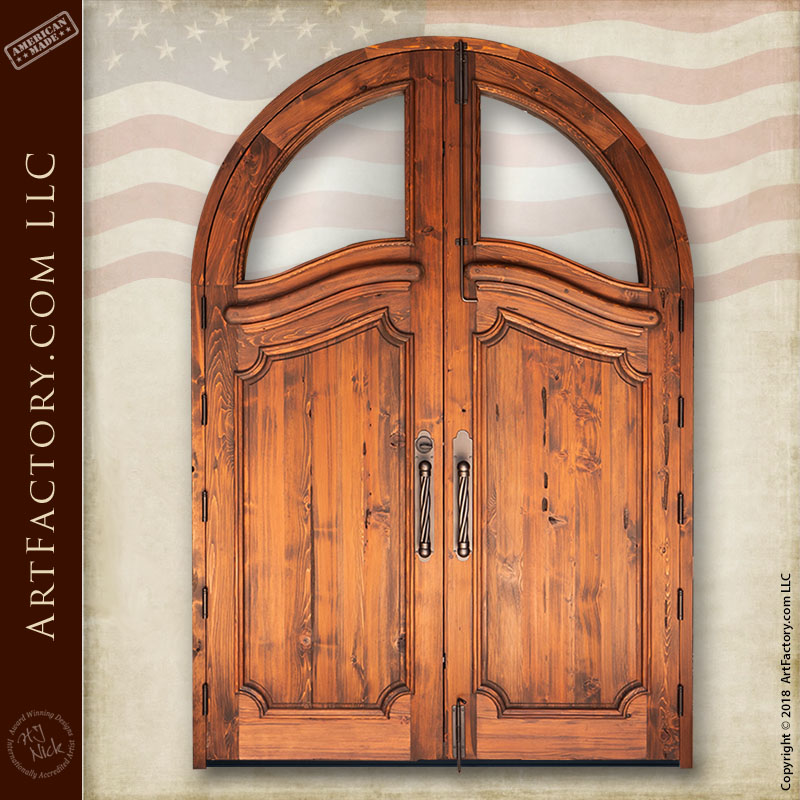 Custom Art Nouveau Arched Door back