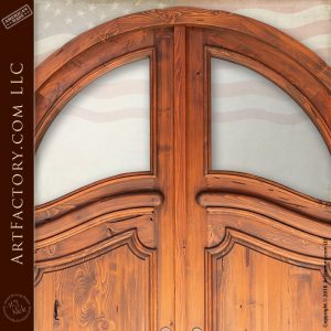 Art Nouveau arched door top close up