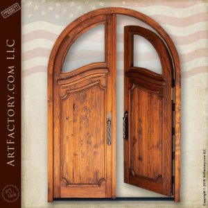 Custom Art Nouveau Arched Door open position