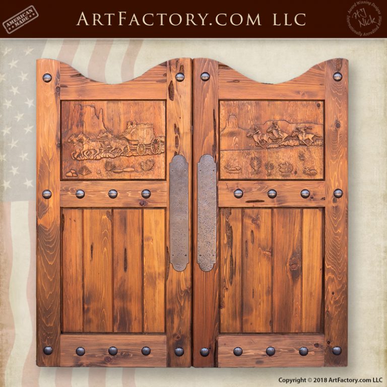 Old West Saloon Door Custom Handmade From Genuine Solid Wood Old West Saloon Door Custom Handmade From Genuine Solid Wood