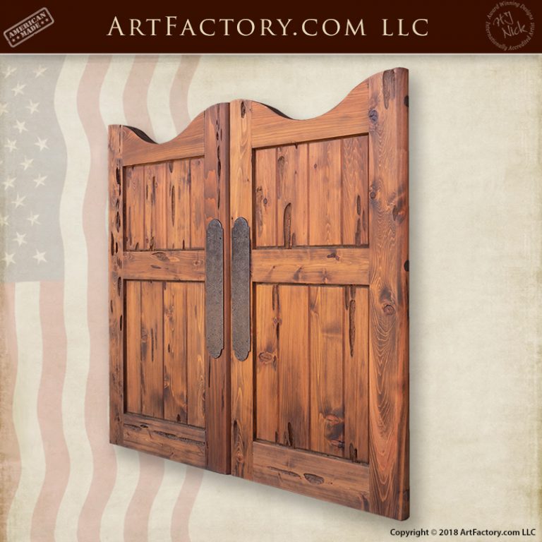 Custom Hand Carved Saloon Doors: Fine Art Certified Design