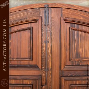Hand Carved Lion Knocker Arch Door