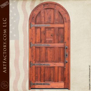 Custom Arched Fortress Door: Speakeasy With Hand Forged Hardware