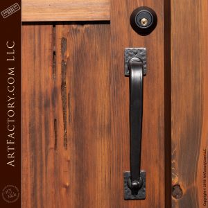 Custom Door with Wrought Iron Handles