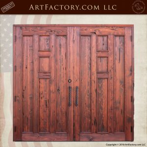 Craftsman Wood Panel Double Doors