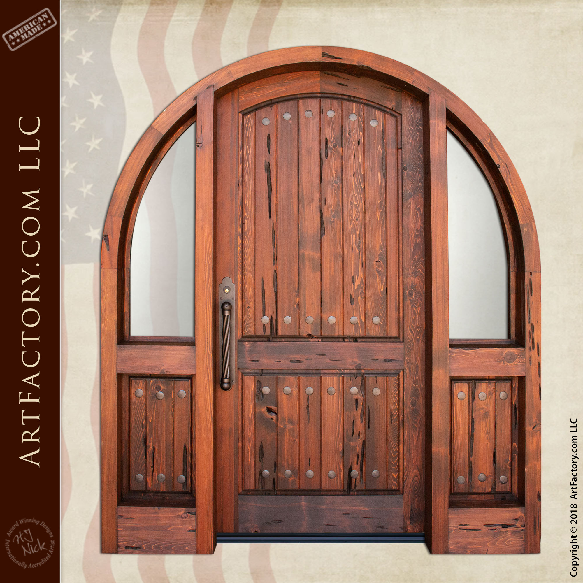 Custom Arched Top Door with Sidelights