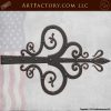 Fine Art Decorative Strap Hinge: Hand Forged By Master Blacksmiths - HS1430