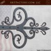 Fine Art Decorative Strap Hinge: Hand Forged By Master Blacksmiths - HS1430