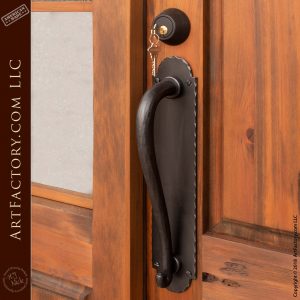 custom wrought iron s-scroll door pull