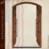Custom Arch Door with Large Wrought Iron Pulls