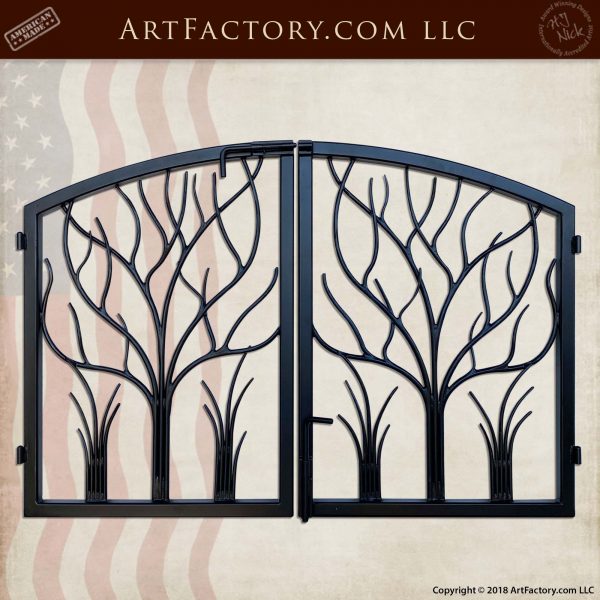 Wrought Iron Tree and Nature Themed Gate