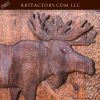 fine art moose wood carving