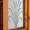 cattail etched glass sidelight