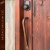 curved wrought iron door handle