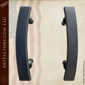 Modern Art Deco Interior Door Handles: Blacksmith Hand Forged Custom Hardware Scaled to fit the Size of Your Door