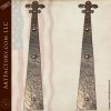Custom Medieval Strap Hinges: Blacksmith Hand Forged Iron Hardware