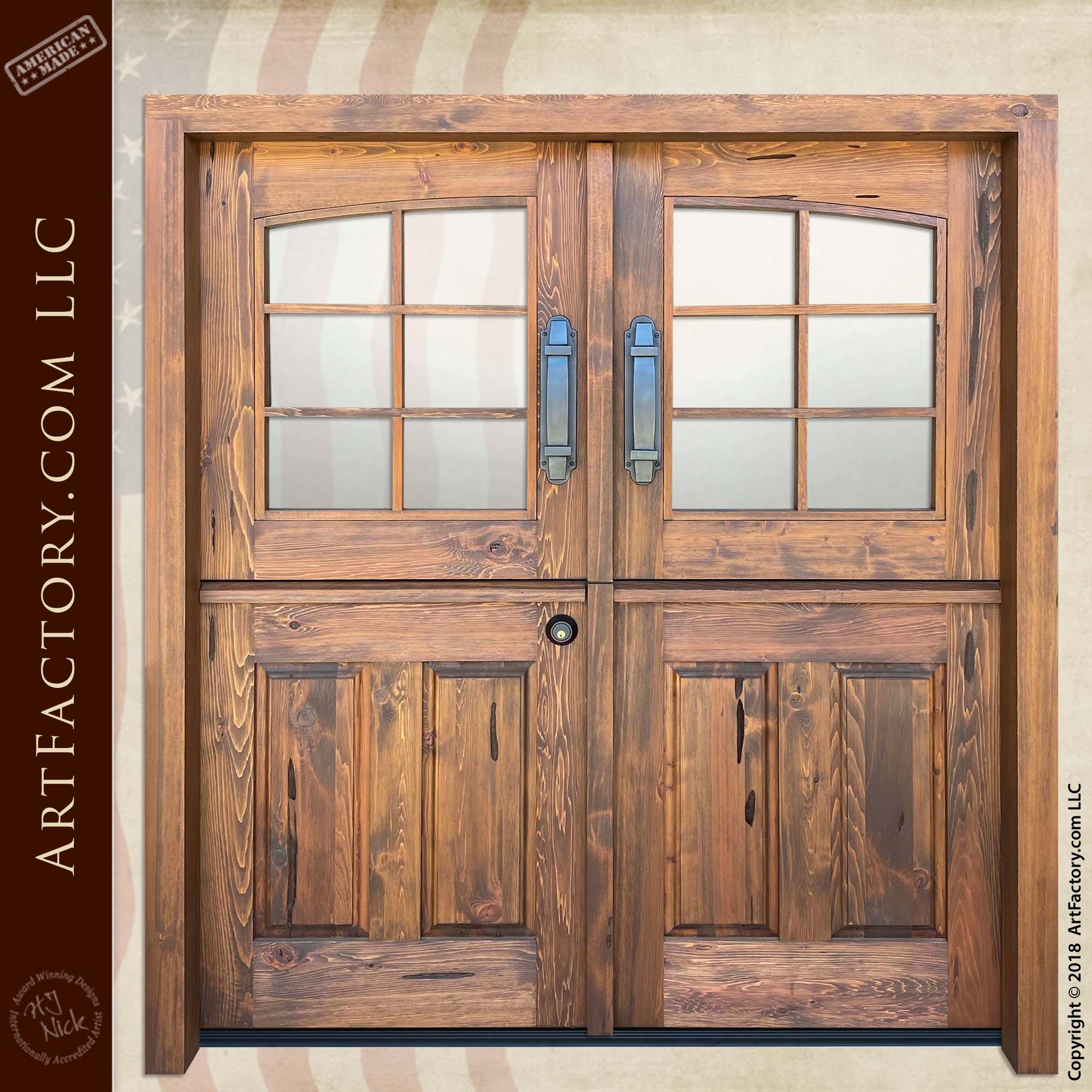 Custom Double Dutch Doors Solid Wood Handmade By Master Craftsmen