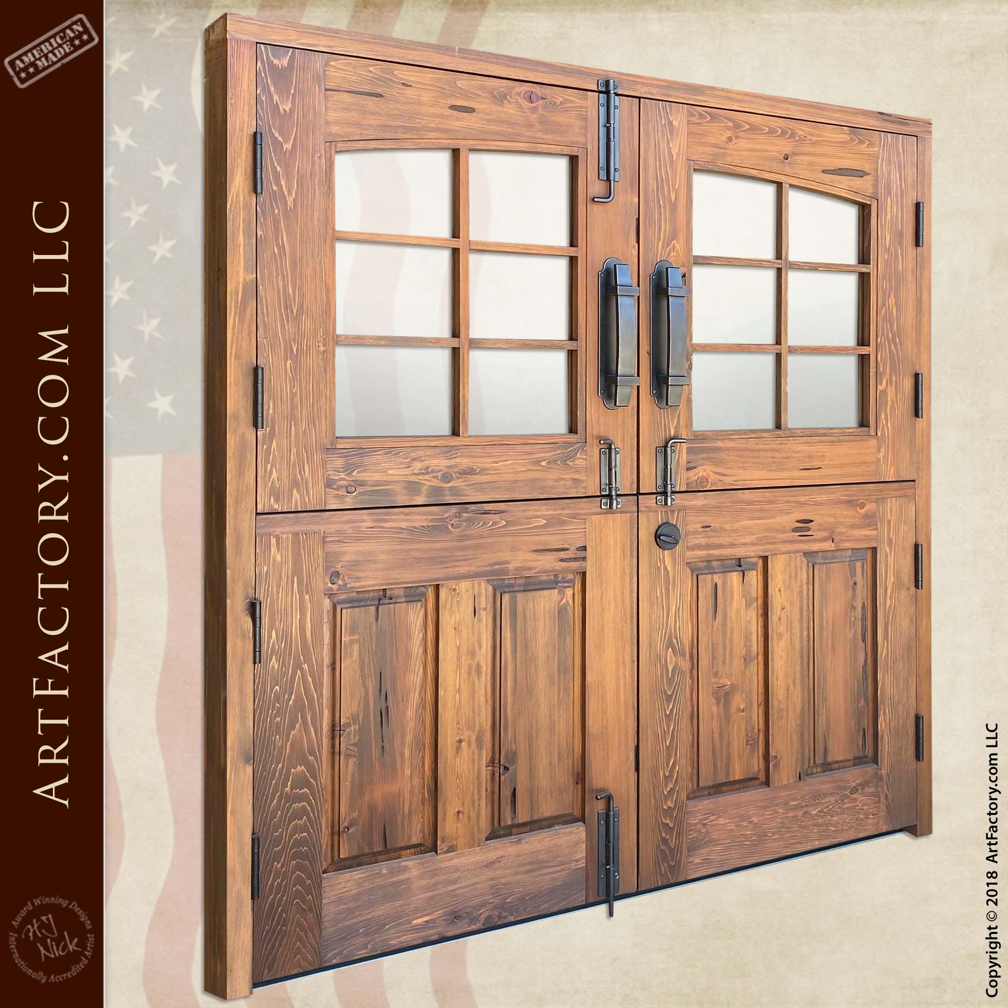 Custom Double Dutch Doors Solid Wood Handmade By Master Craftsmen