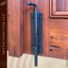 Custom Lodge Entrance Doors: Hand-Forged Iron Spear Door Pulls