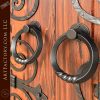hand forged iron ring door pulls