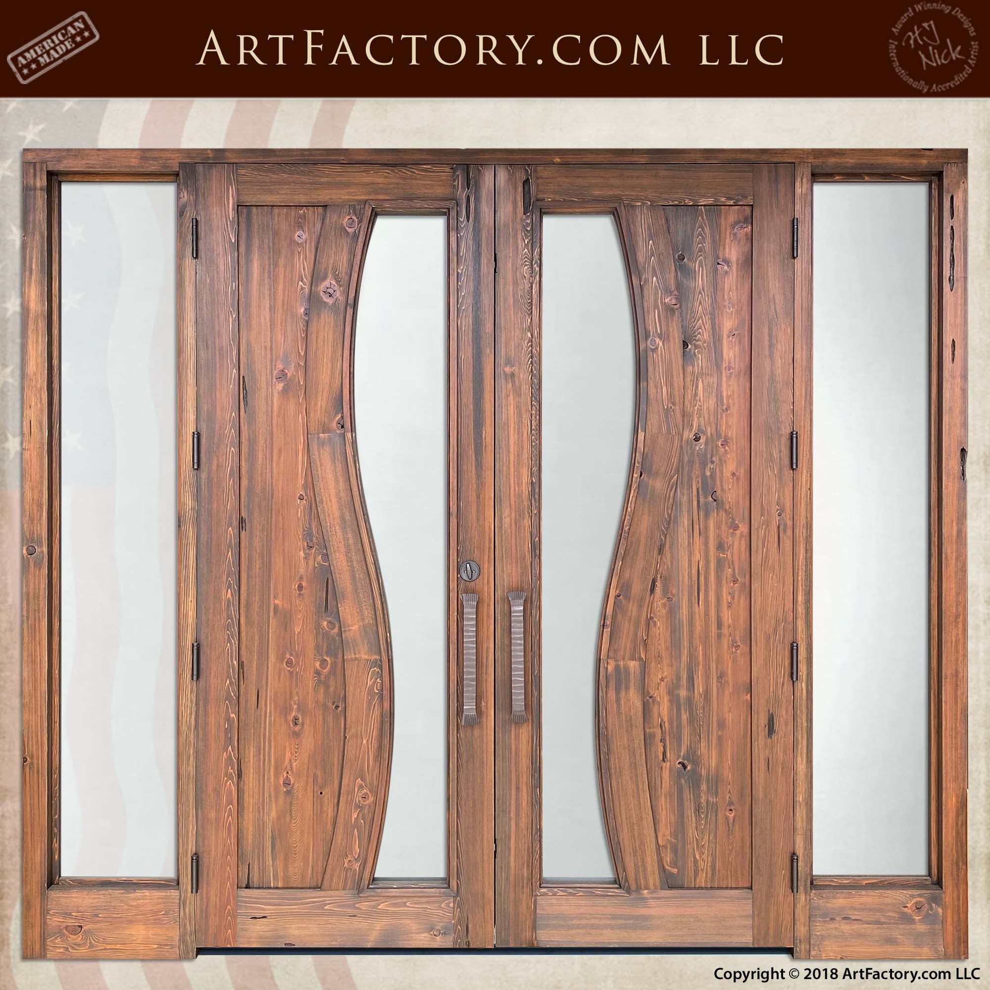 Contemporary Art Nouveau Double Doors back