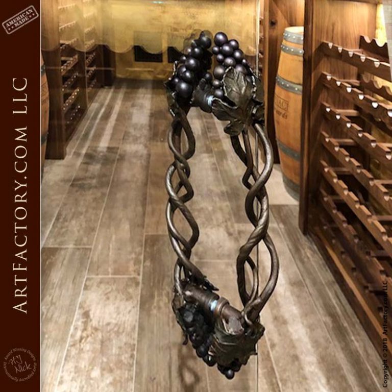 Custom Grapevine Door Pulls Fine Art Blacksmith Iron Handles