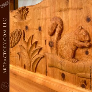squirrel wood carving