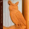 hand carved wooden owl