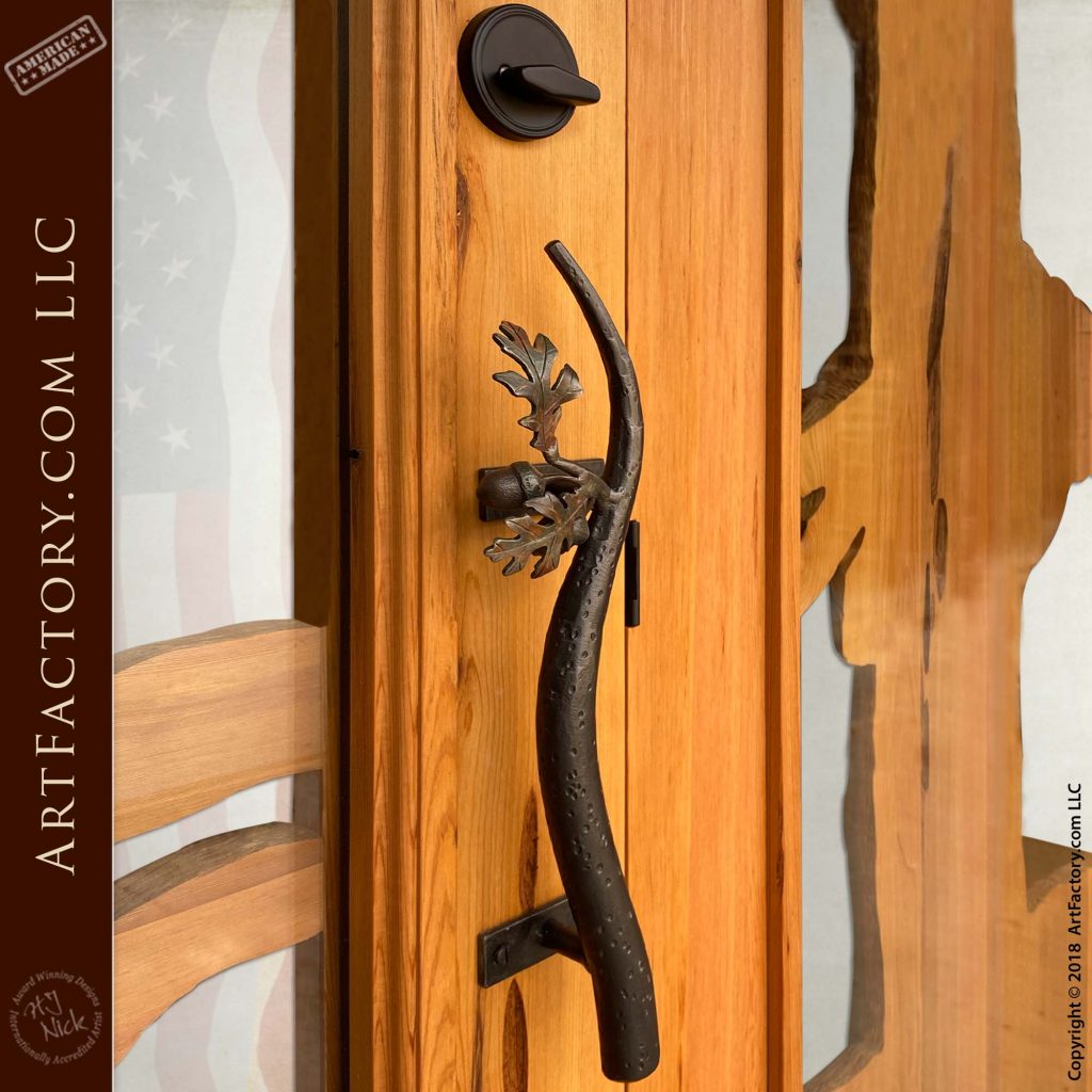 Log Cabin Entrance Double Doors: Fine Hand Carved Wilderness Doors