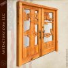 Log Cabin Entrance Double Doors front angle