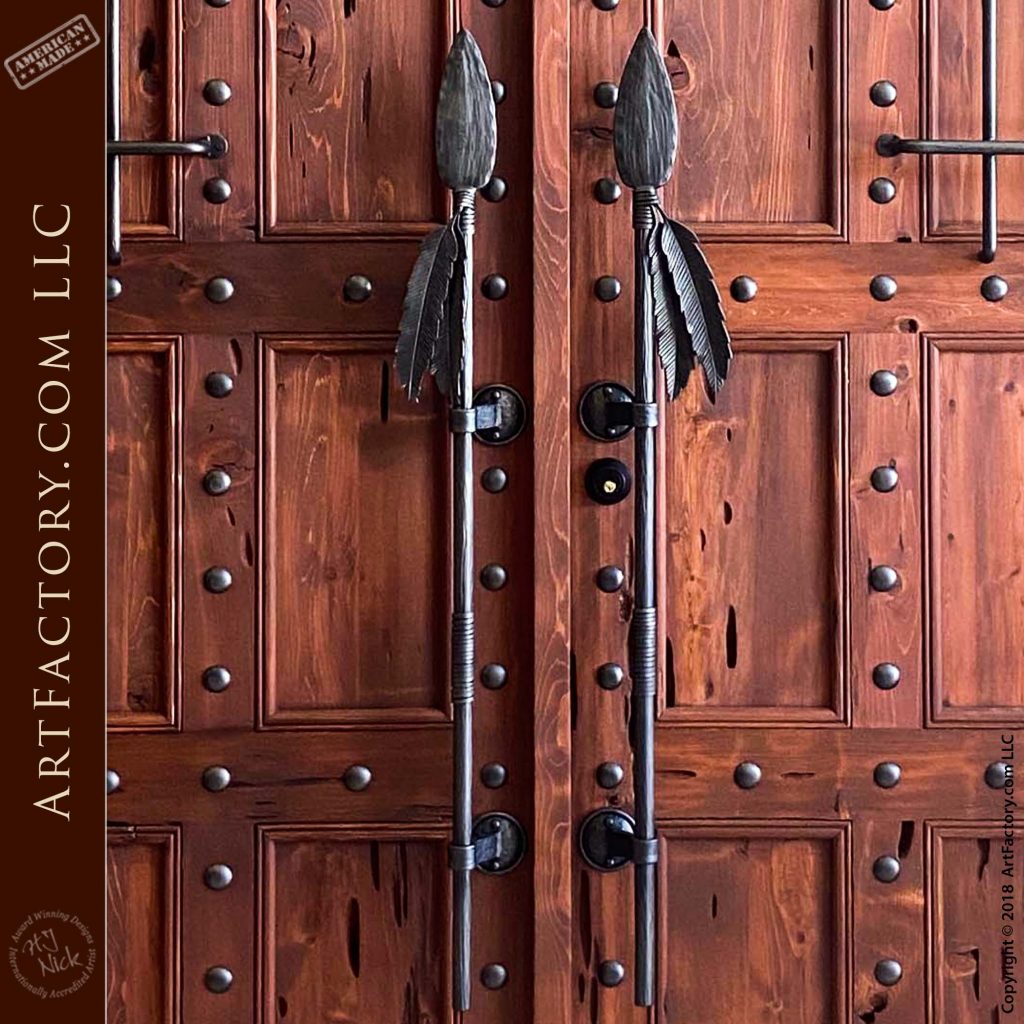 Custom Deer Antler Door Handle Hand Iron Door Pulls