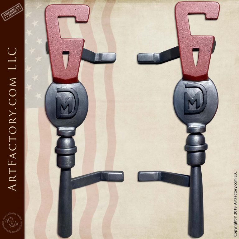 Custom Pistol Door Handles Revolver Door Pull With Backplate