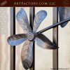 jand forged iron flower close up