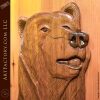 Hand-Carved Standing Bear Solid Wood Door