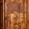 Solid Wood Hand-Carved Lodge Door