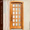 Eyebrow Arch Solid Wood Door with Wood Mullions