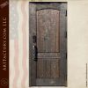 Rough Sawn Solid Wood Door with Hand-Forged Iron Hardware