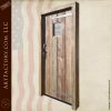 Rustic Weathered Plank Door with Two-Tone Finish