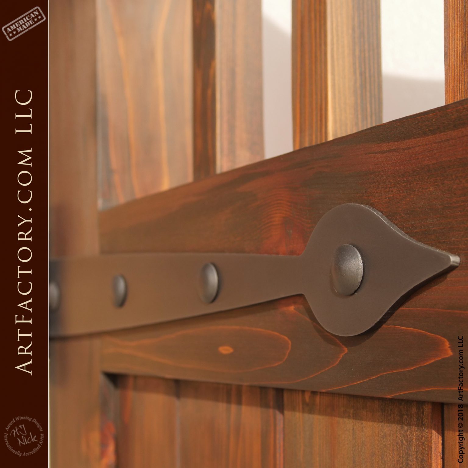 Inverted Arch Garden Gate Solid Wood With Digital Keypad Lock