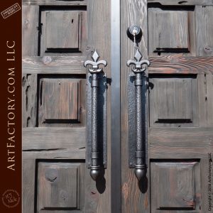 Tall Solid Wooden Castle-Style Double Door