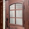 door viewing window with solid wood mullion frame