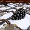 hand forged iron grape cluster