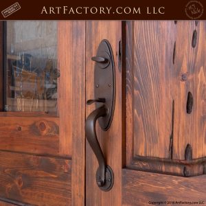 curved lever style door handle