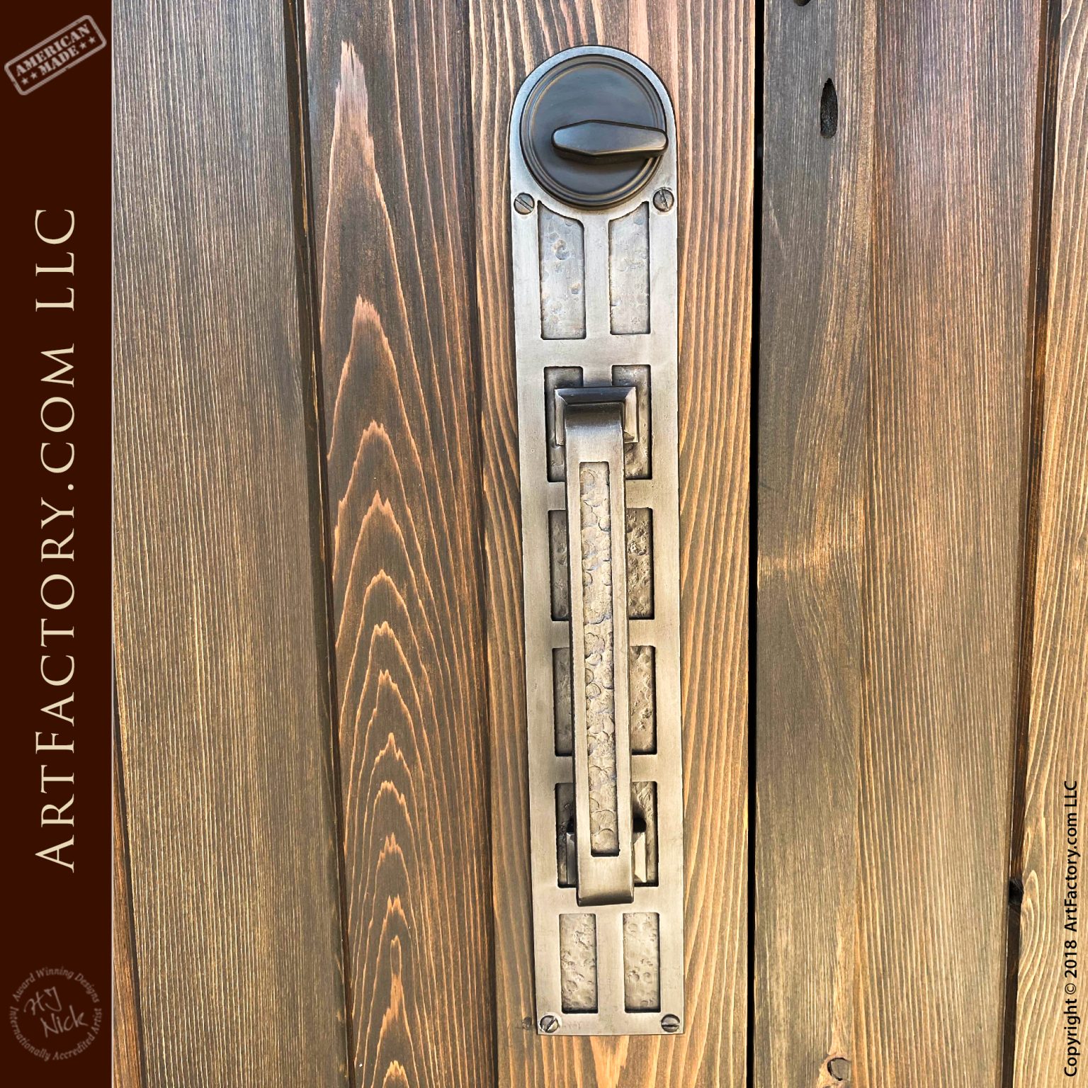 Custom Craftsman Door Handle Genuine Blacksmith Hand Iron