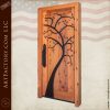 New Custom Single Wooden Iron Tree Door