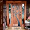 New Custom Iron Apple Tree Wooden Door