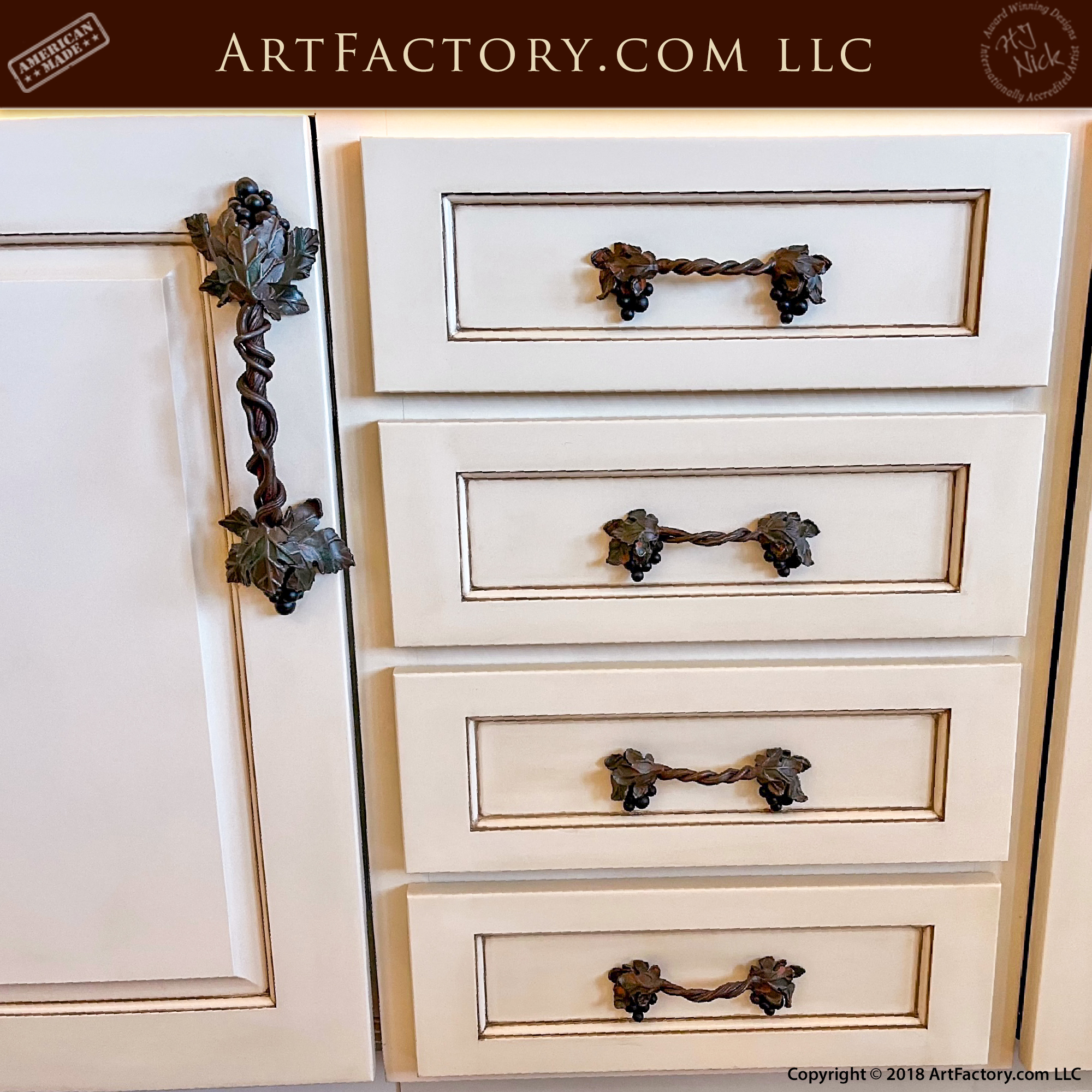grapevine drawer pulls and cabinet handles